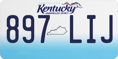 KY license plate 897LIJ