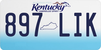 KY license plate 897LIK