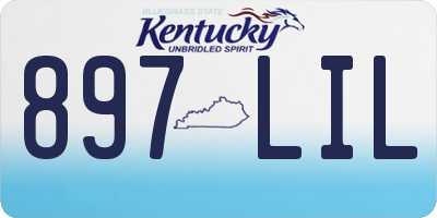 KY license plate 897LIL