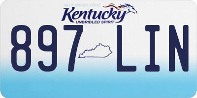 KY license plate 897LIN