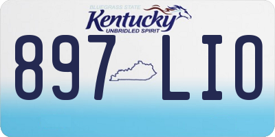 KY license plate 897LIO