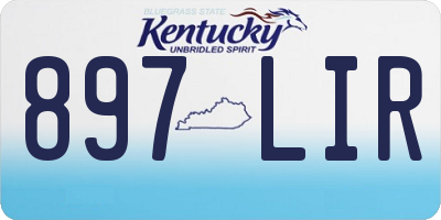 KY license plate 897LIR