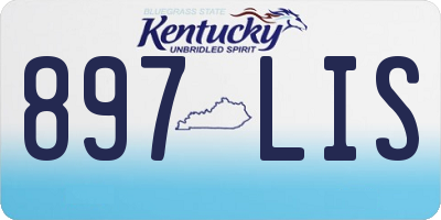 KY license plate 897LIS