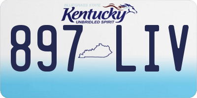 KY license plate 897LIV