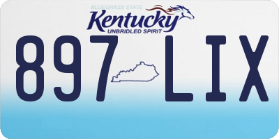 KY license plate 897LIX