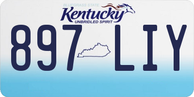 KY license plate 897LIY