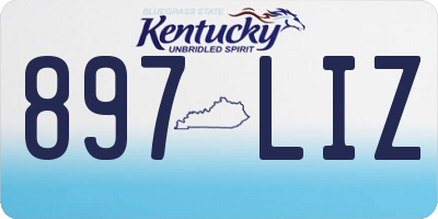 KY license plate 897LIZ