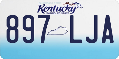 KY license plate 897LJA