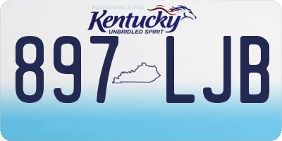 KY license plate 897LJB