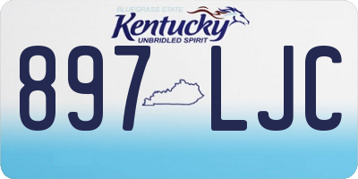 KY license plate 897LJC