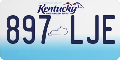 KY license plate 897LJE