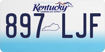 KY license plate 897LJF