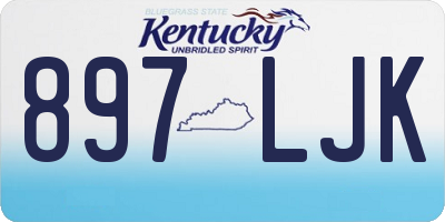 KY license plate 897LJK