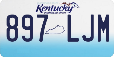 KY license plate 897LJM