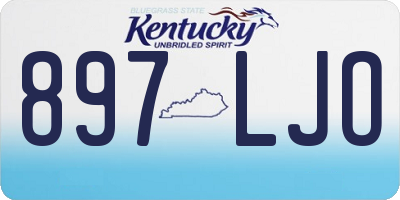 KY license plate 897LJO