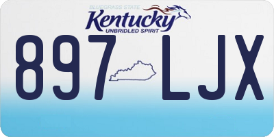KY license plate 897LJX