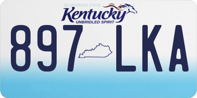 KY license plate 897LKA