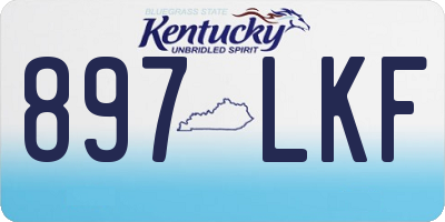 KY license plate 897LKF