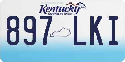 KY license plate 897LKI