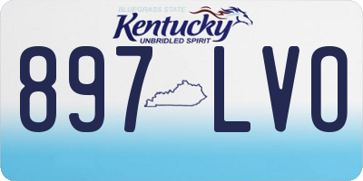 KY license plate 897LVO