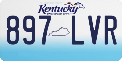 KY license plate 897LVR