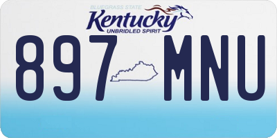KY license plate 897MNU