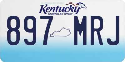KY license plate 897MRJ