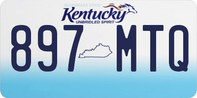 KY license plate 897MTQ