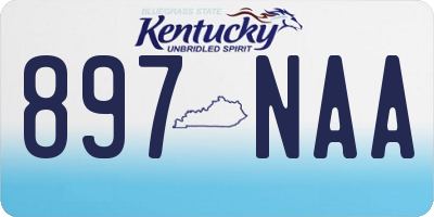 KY license plate 897NAA