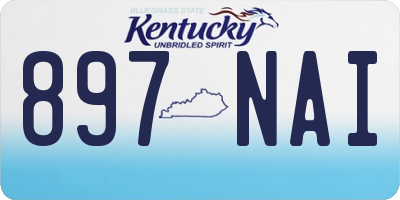 KY license plate 897NAI