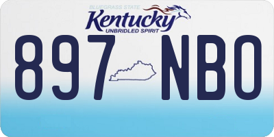 KY license plate 897NBO
