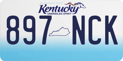 KY license plate 897NCK