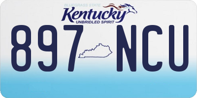 KY license plate 897NCU