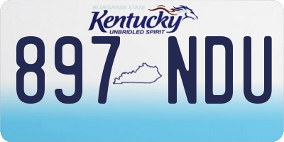 KY license plate 897NDU