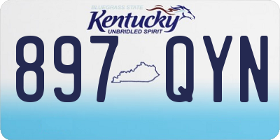 KY license plate 897QYN