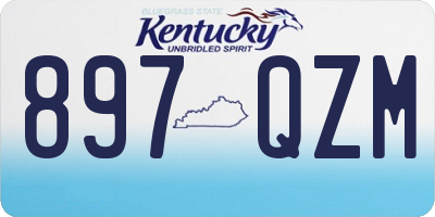 KY license plate 897QZM