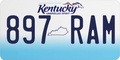 KY license plate 897RAM