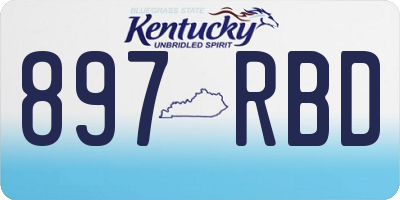 KY license plate 897RBD