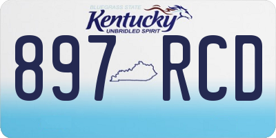 KY license plate 897RCD