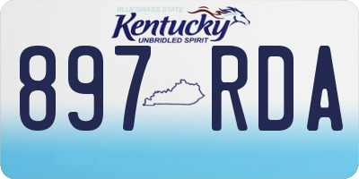 KY license plate 897RDA