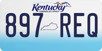 KY license plate 897REQ