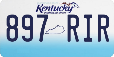 KY license plate 897RIR