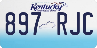 KY license plate 897RJC