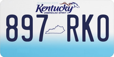 KY license plate 897RKO