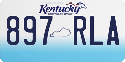 KY license plate 897RLA