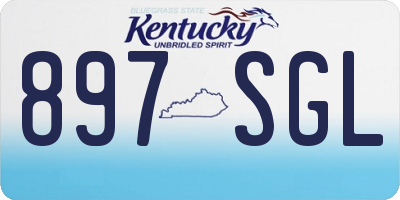 KY license plate 897SGL
