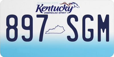 KY license plate 897SGM
