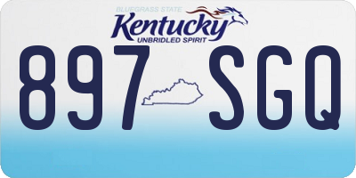KY license plate 897SGQ