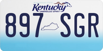 KY license plate 897SGR