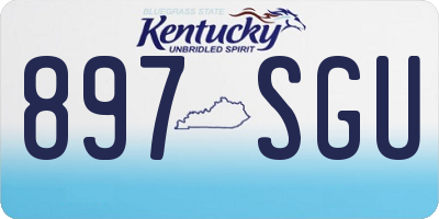 KY license plate 897SGU
